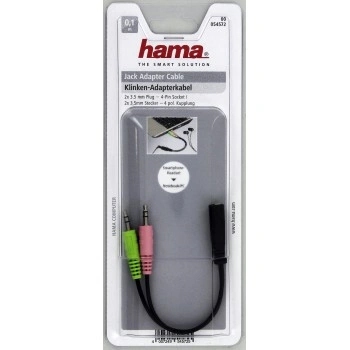 Hama redukce 2x jack 3,5mm - jack zásuvka 3,5mm 4pól., pro headsety