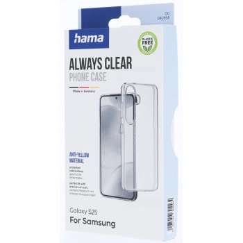 Hama Always Clear, kryt pro Samsung Galaxy S25, vždy průhledný, nežloutne