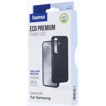 Hama Eco Premium, kryt pro Samsung Galaxy S25, umělá kůže, 20% recyklovaných materiálů, černý