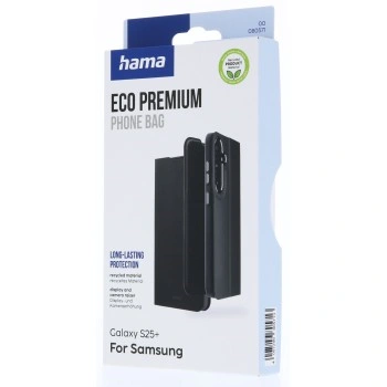 Hama Eco Premium, pouzdro-knížka pro Samsung Galaxy S25+, umělá kůže, 20% recyklovaných materiálů