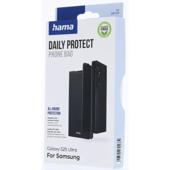 Hama Daily Protect, pouzdro-knížka pro Samsung Galaxy S25 Ultra, funkce stojanu, černé