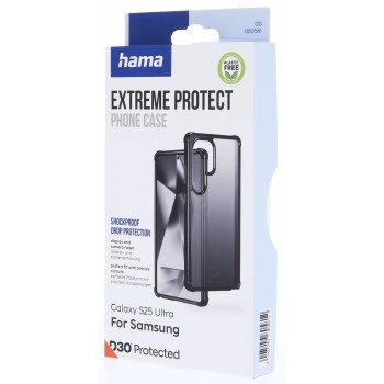 Hama Extreme Protect, kryt pro Samsung Galaxy S25 Ultra, materiál D3O, černý